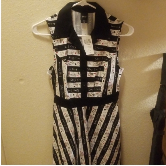 Disney Alice in Wonderland Striped Fit&Flare Dress - Picture 5 of 5